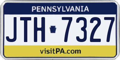 PA license plate JTH7327