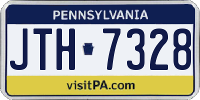 PA license plate JTH7328