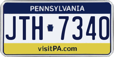 PA license plate JTH7340