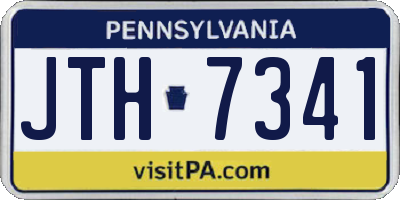 PA license plate JTH7341