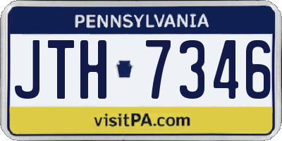PA license plate JTH7346