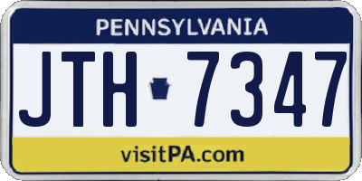 PA license plate JTH7347