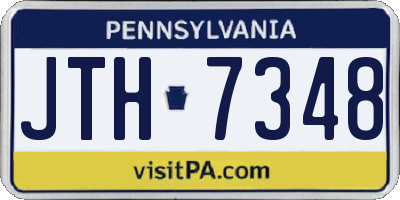 PA license plate JTH7348