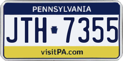 PA license plate JTH7355