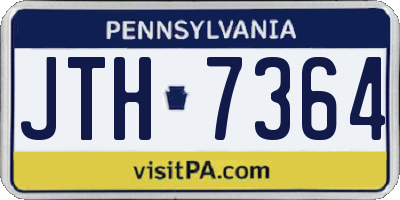 PA license plate JTH7364