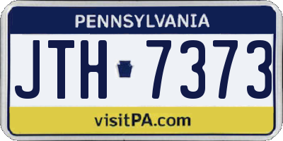PA license plate JTH7373