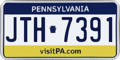 PA license plate JTH7391
