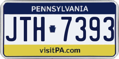 PA license plate JTH7393