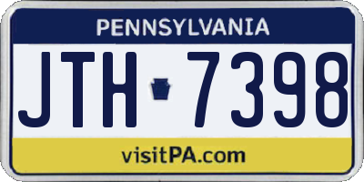 PA license plate JTH7398