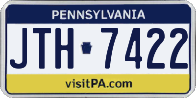 PA license plate JTH7422