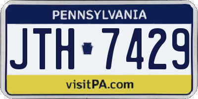 PA license plate JTH7429