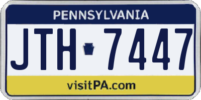PA license plate JTH7447