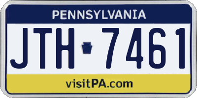 PA license plate JTH7461
