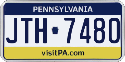 PA license plate JTH7480