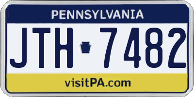 PA license plate JTH7482
