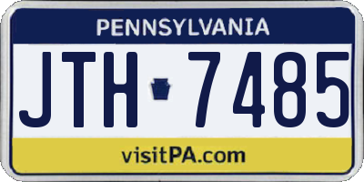PA license plate JTH7485