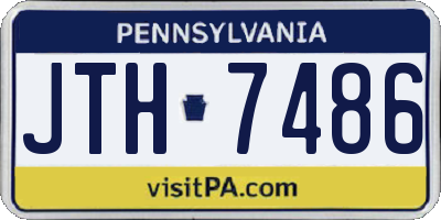 PA license plate JTH7486