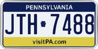 PA license plate JTH7488