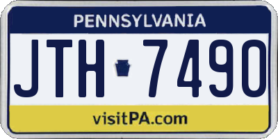 PA license plate JTH7490