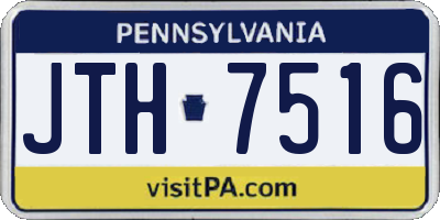 PA license plate JTH7516