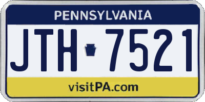 PA license plate JTH7521