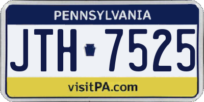 PA license plate JTH7525