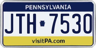 PA license plate JTH7530