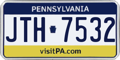 PA license plate JTH7532