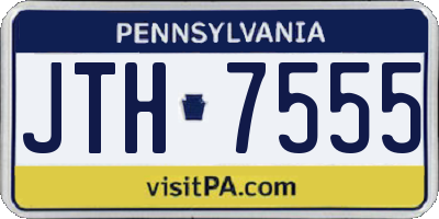 PA license plate JTH7555
