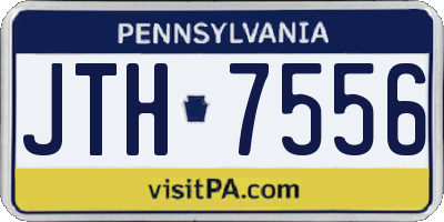 PA license plate JTH7556