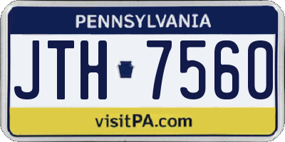PA license plate JTH7560