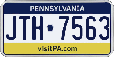 PA license plate JTH7563