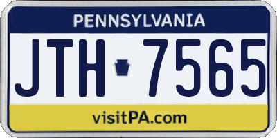PA license plate JTH7565