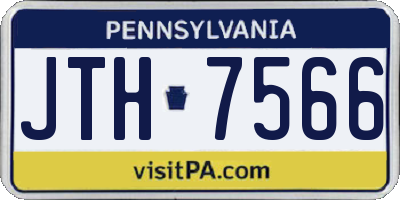 PA license plate JTH7566