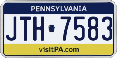 PA license plate JTH7583