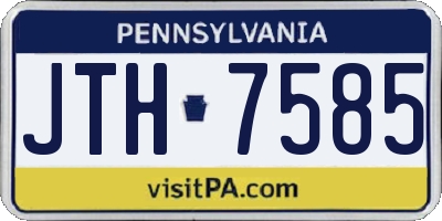 PA license plate JTH7585