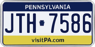 PA license plate JTH7586