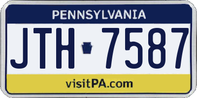 PA license plate JTH7587