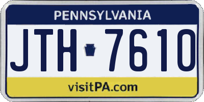 PA license plate JTH7610
