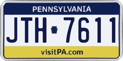PA license plate JTH7611