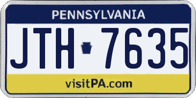 PA license plate JTH7635