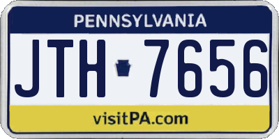 PA license plate JTH7656