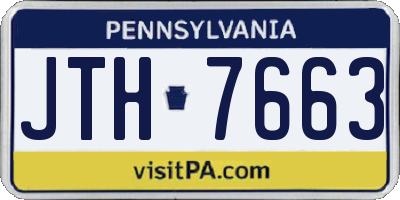 PA license plate JTH7663