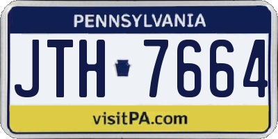 PA license plate JTH7664