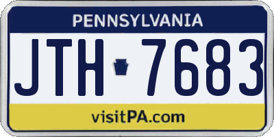 PA license plate JTH7683