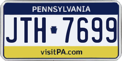 PA license plate JTH7699