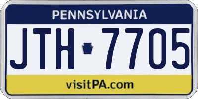 PA license plate JTH7705