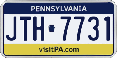 PA license plate JTH7731