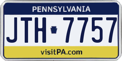 PA license plate JTH7757