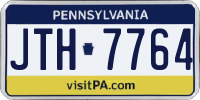 PA license plate JTH7764